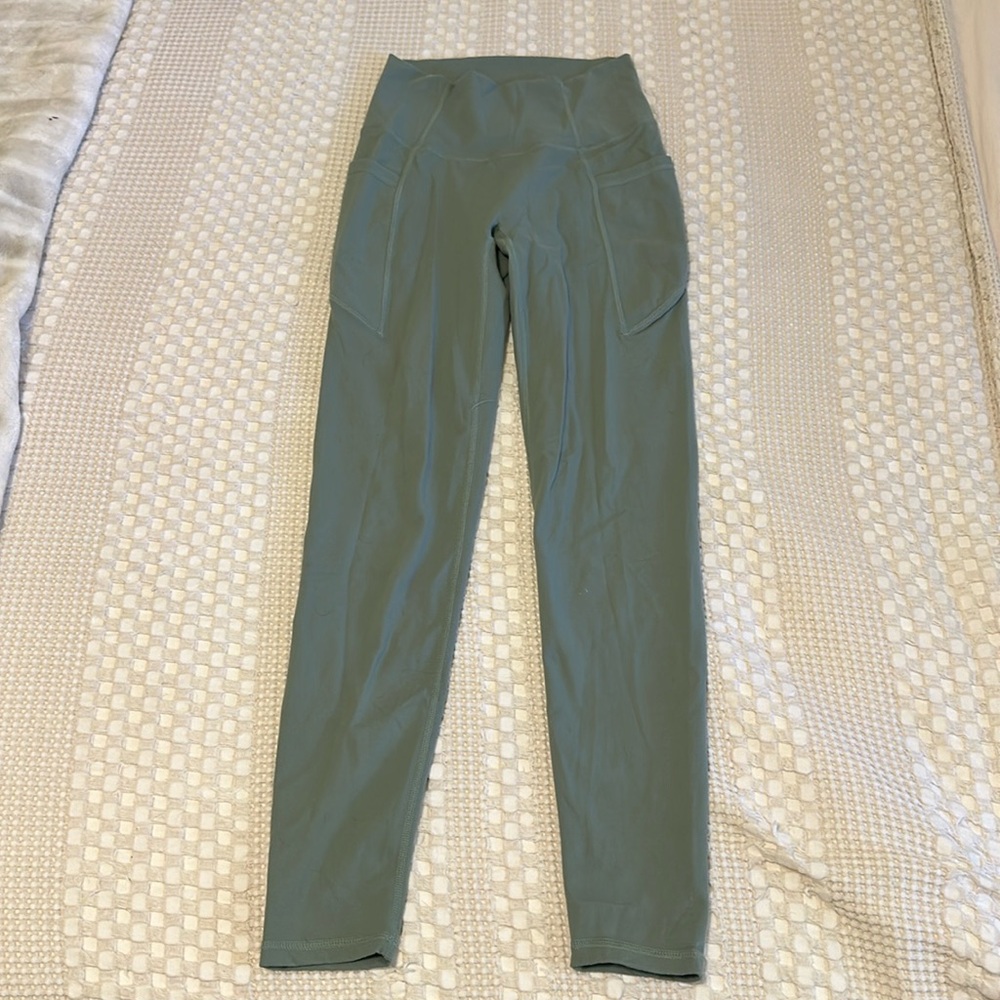 Green small paragon leggings with pockets
